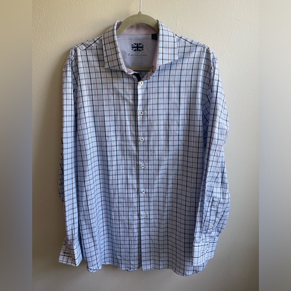 Michelsons London Men’s Button Down Checkered - Picture 1 of 3